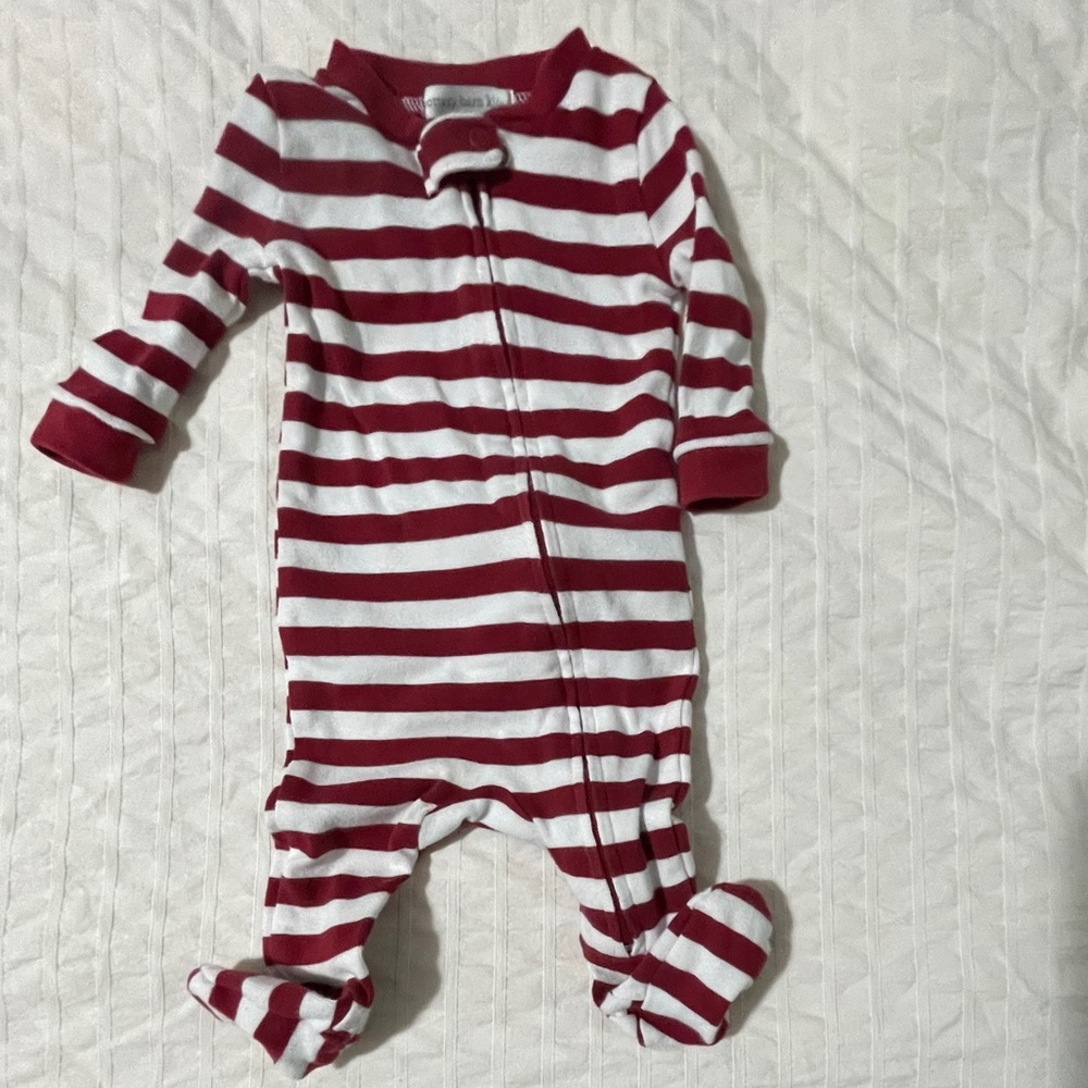 Pottery Barn Kids Footie in stripe 0-3M
